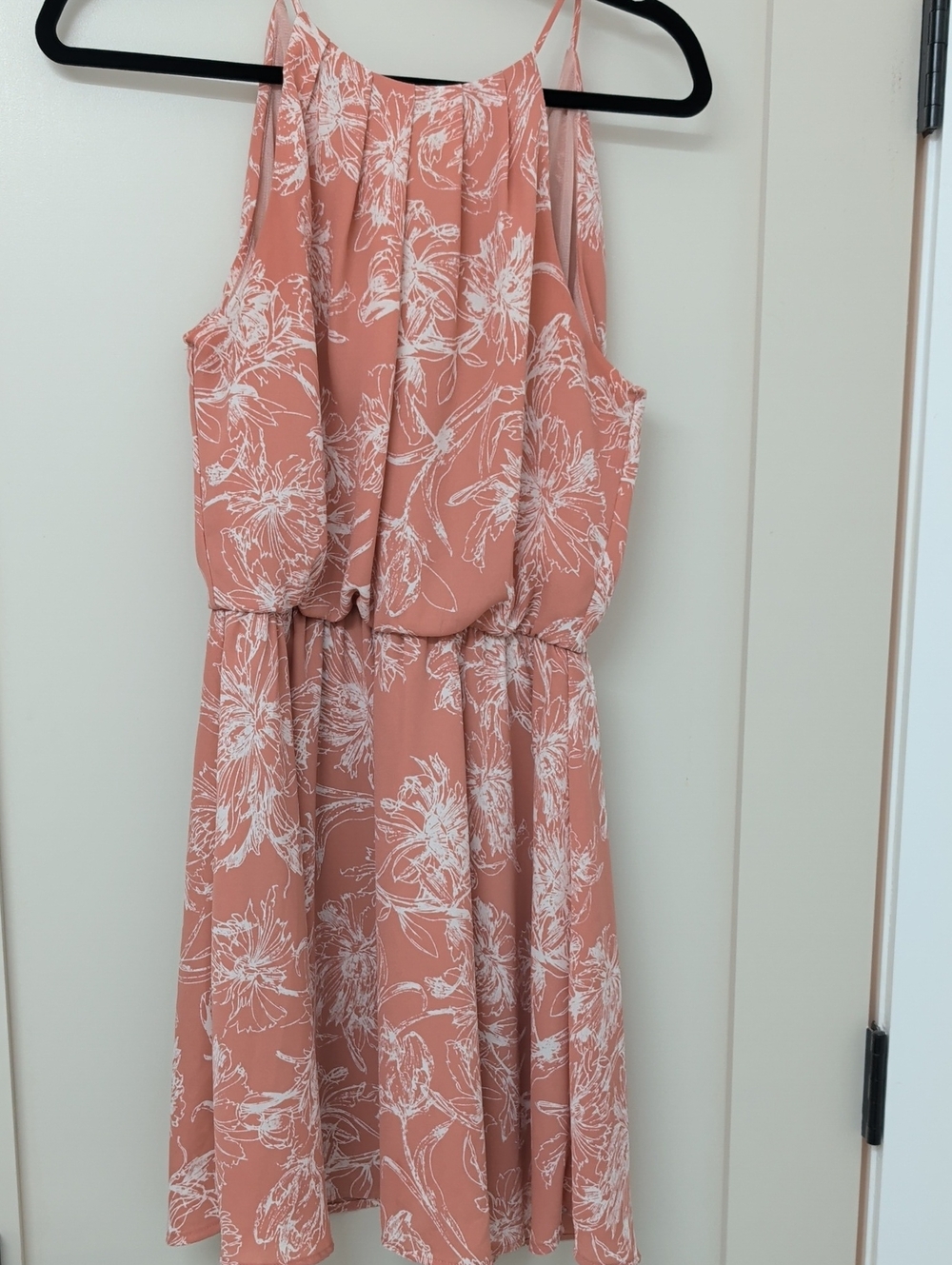 One-Shoulder Floral Peach Dress - Women